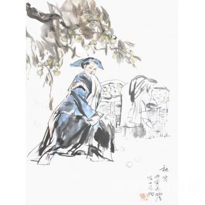 姜炳清 《秋实》 类别: 国画人物作品