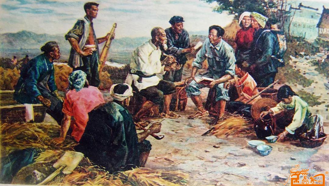 1959油画《毛主席作农村调查》，由中国革命博物馆、江西省博物馆收藏